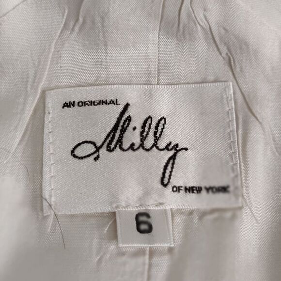 Milly of New York Cream White Studded Mini Dress Size 6 - Picture 9 of 10